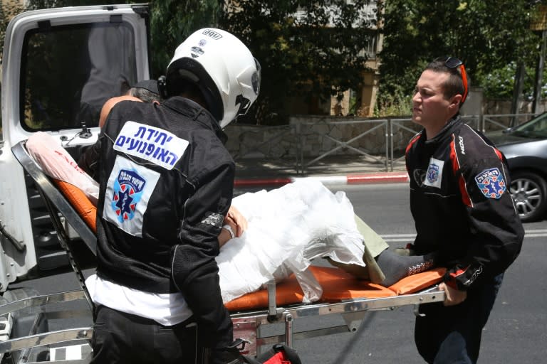 Volunteers with "United Hatzalah", a network of volunteer medics across Israel, which established an east Jerusalem branch of the originally Jewish organisation because security delays were leading to lives being lost