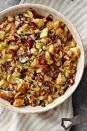 <p>This lighter-than-expected stuffing is still plenty rich and flavorful.</p><p><strong><a href="https://www.countryliving.com/food-drinks/recipes/a1135/sourdough-mushroom-stuffing-3242/" rel="nofollow noopener" target="_blank" data-ylk="slk:Get the recipe;elm:context_link;itc:0;sec:content-canvas" class="link ">Get the recipe</a>.</strong></p><p><strong><a class="link " href="https://www.amazon.com/Rachael-Ray-58314-Stoneware-Casserole/dp/B00K8QXBXY/?tag=syn-yahoo-20&ascsubtag=%5Bartid%7C10050.g.33370793%5Bsrc%7Cyahoo-us" rel="nofollow noopener" target="_blank" data-ylk="slk:SHOP CASSEROLE DISHES;elm:context_link;itc:0;sec:content-canvas">SHOP CASSEROLE DISHES</a><br></strong></p>