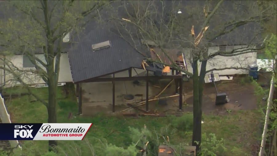 Chesterfield storm damage from April 1, 2024. (Photos: SkyFOX)