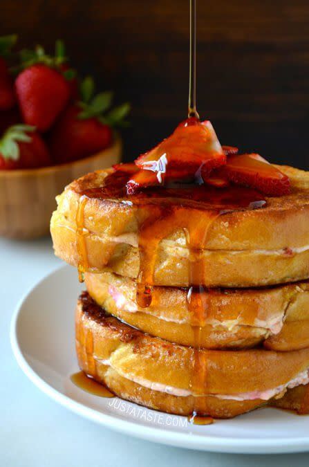 Strawberry Cheesecake Stuffed French Toast