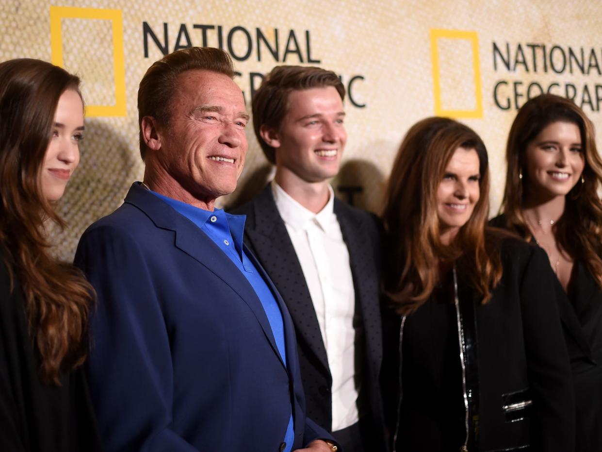 Christina Schwarzenegger, Arnold Schwarzenegger, Patrick Schwarzenegger, Maria Shriver and Katherine Schwarzenegger.