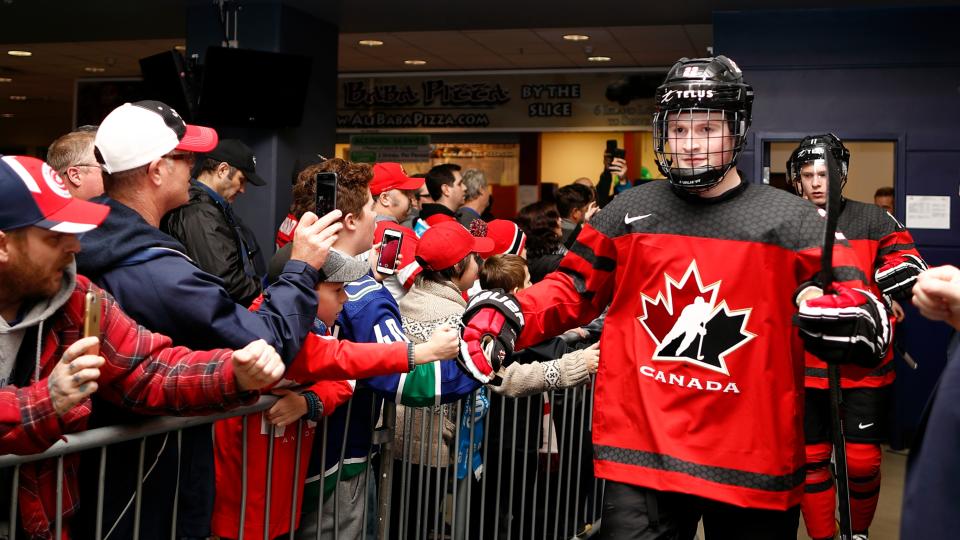 The forward suffered his injury Saturday against Russia. (Photo by Kevin Light/Getty Images)