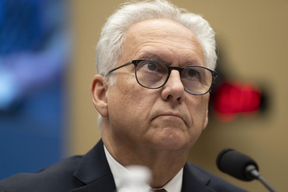 Mark Glick, Chief Energy Officer of the Hawaii State Energy Office, appears before the House Committee on Energy and Commerce on Capitol Hill, Thursday, Sept. 28, 2023, in Washington. (AP Photo/Mark Schiefelbein)