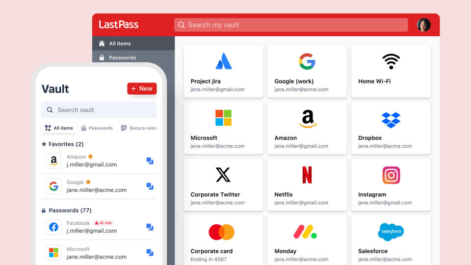 LastPass screenshots