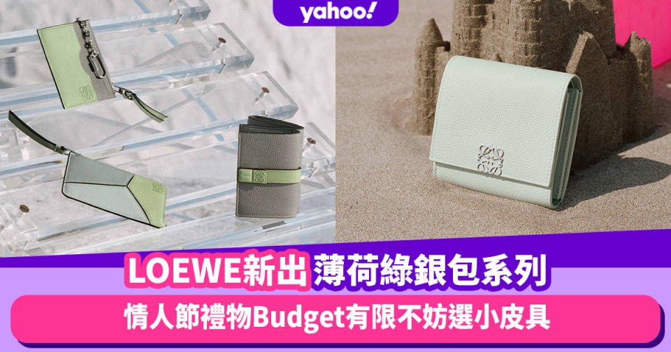 情人節禮物2023｜Budget有限想買名牌不妨選小皮具！LOEWE新出薄荷綠銀包系列送給溫柔女朋友