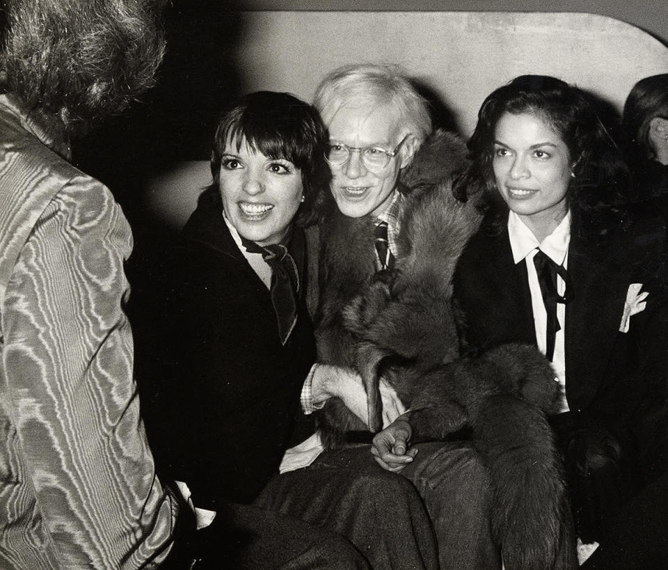 Liza Minnelli, Andy Warhol, and Bianca Jagger