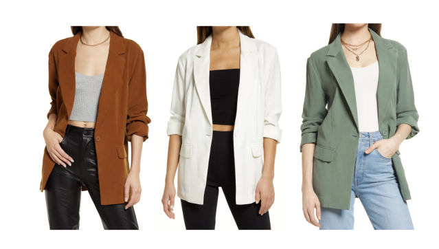 Nordstrom shoppers are obsessed with this chic and comfortable blazer. (Photos via Nordstrom)