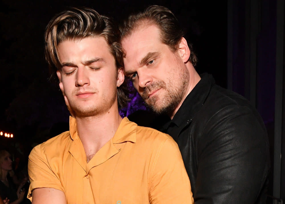Joe Keery is threatening to shave his head if David Harbour wins a Golden Globe