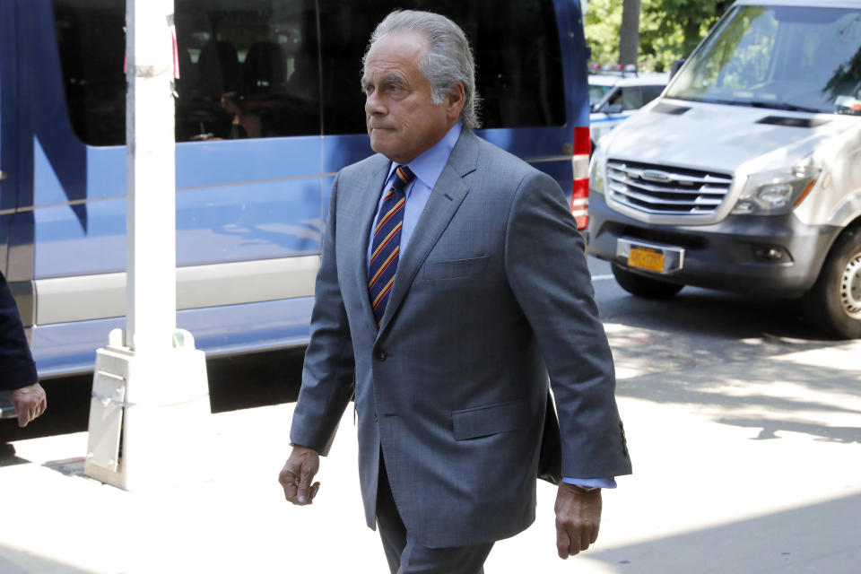 Criminal defense attorney Benjamin Brafman arrives for the funeral of Robert Morgenthau, ex-prosecutor and Manhattan's longest-serving DA who inspired a 'Law & Order' character, at Temple Emanu-El, in New York, Thursday, July 25, 2019. (AP Photo/Richard Drew)