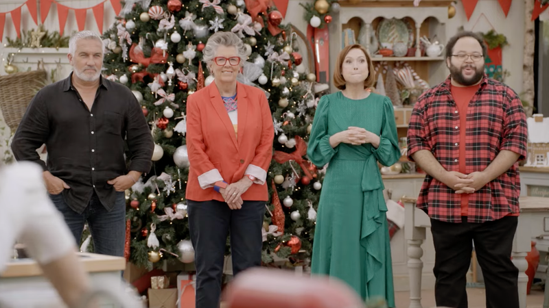 Paul Hollywood, Prue Leith, Ellie Kemper, and Zach Cherry