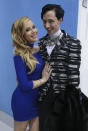 <p>Tara Lipinski and Johnny Weir pose after the Pair Short Program figure skating event during the 2018 Winter Olympic Games on Feb. 14, 2018 in South Korea. (Photo by Jean Catuffe/Getty Images) </p>
