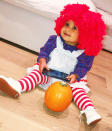 <p>Dream was adorable as Raggedy Ann on <a rel="nofollow noopener" href="https://www.instagram.com/p/Ba7ozI6lSXF/?hl=en&taken-by=blacchyna" target="_blank" data-ylk="slk:her first Halloween;elm:context_link;itc:0;sec:content-canvas" class="link ">her first Halloween</a>. Who wouldn’t give this cutie all of their candy? (Photo: Instagram/Blac Chyna) </p>