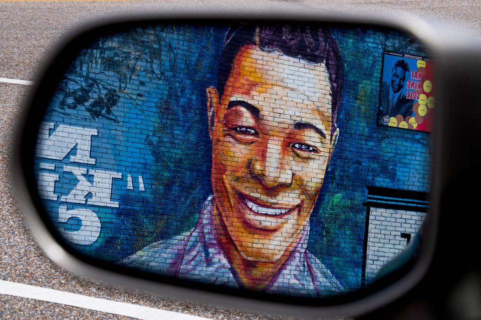 A birthday celebration is being held at the Nat King Cole mural in downtown Montgomery.