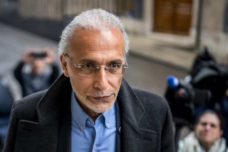 L'islamologue suisse Tariq Ramadan arrive au tribunal de Genève (Suisse), le 27 mai 2024 (Fabrice COFFRINI)