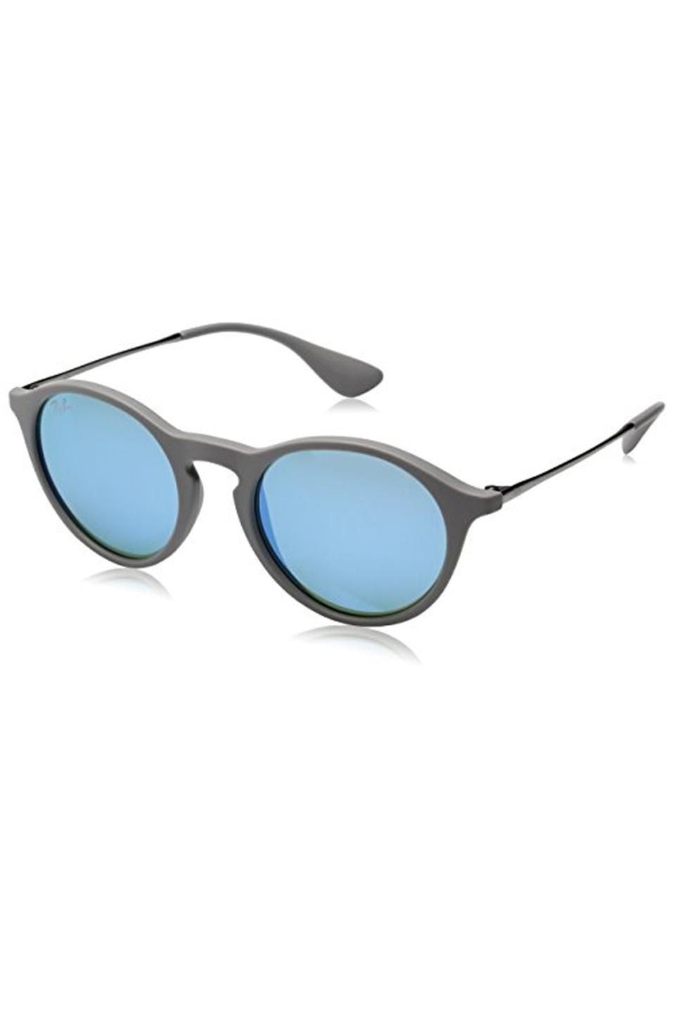 Round Sunglasses, Rubbery Grey