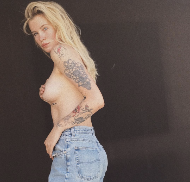 Ireland Baldwin shared a topless photo on Instagram. (Photo: Ireland Baldwin via Instagram)