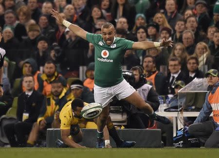 Rugby Union - Ireland v Australia - 2016 Guinness Series - Aviva Stadium, Dublin, Republic of Ireland - 26/11/16 Ireland's Simon Zebo in action Reuters / Clodagh Kilcoyne