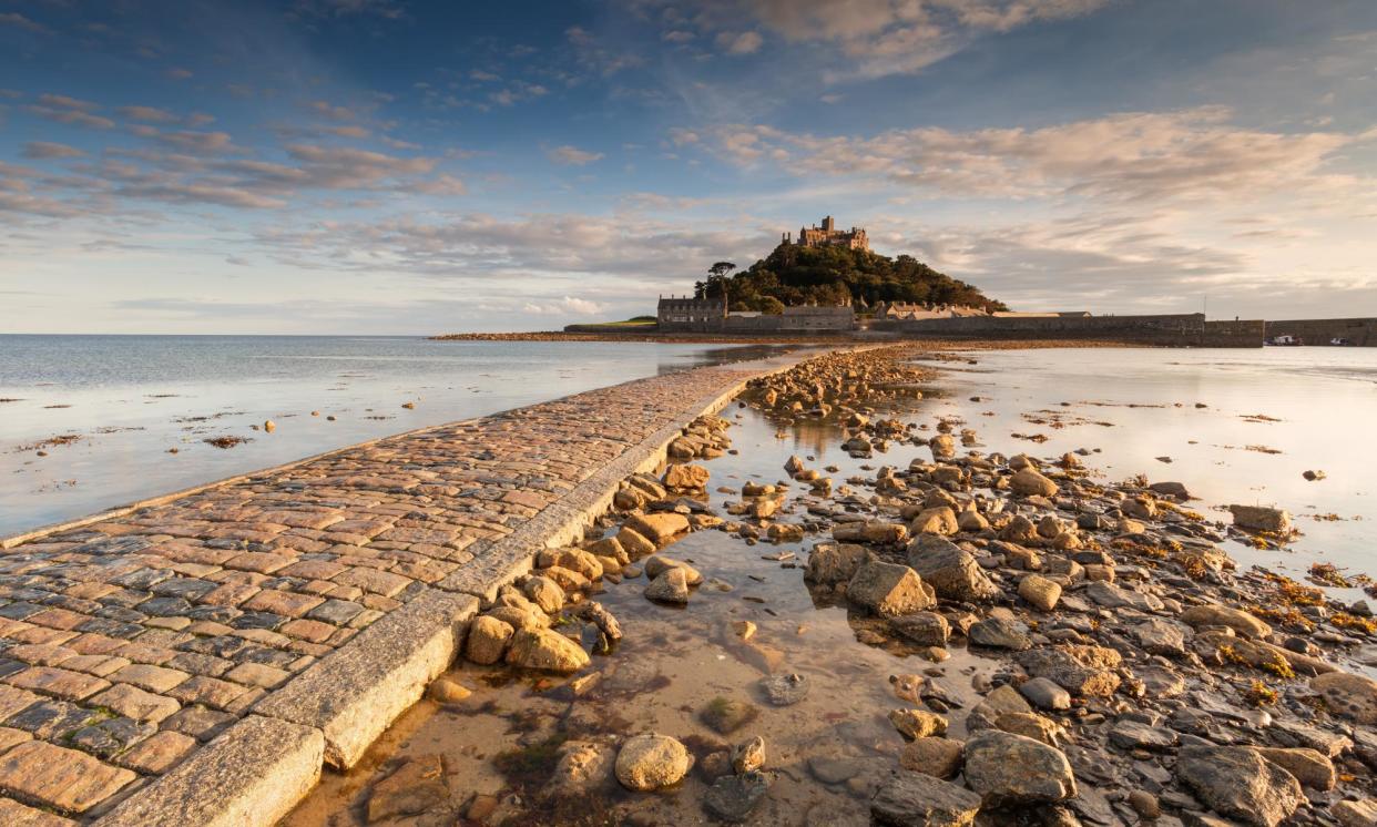 <span>A view of St Michael's Mount, Cornwall, from the St Michael’s Way walk.</span><span>Photograph: George W Johnson/Getty Images</span>