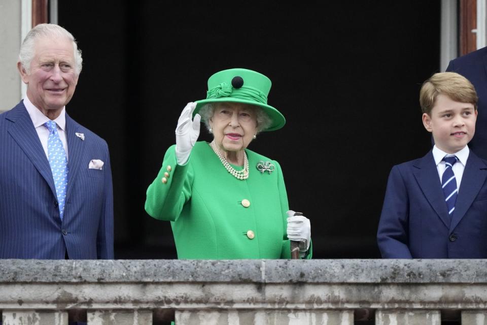 The Prince of Wales,the Queen and Prince George (PA Wire)