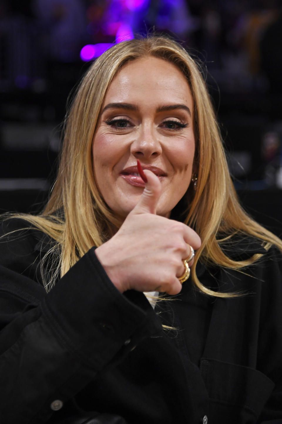 Adele attends game three of the Western Conference Finals between the Los Angeles Lakers and the Denver Nuggets at Crypto.com Arena on May 20, 2023 in Los Angeles, California