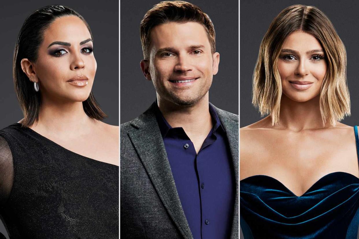 VANDERPUMP RULES -- Season:9 -- Pictured: Katie Maloney-Schwartz -- (Photo by: Tommy Garcia/Bravo); VANDERPUMP RULES -- Season:9 -- Pictured: Tom Schwartz -- (Photo by: Tommy Garcia/Bravo); VANDERPUMP RULES -- Season:9 -- Pictured: Raquel Leviss -- (Photo by: Tommy Garcia/Bravo)