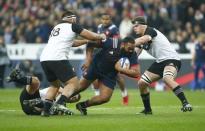 France Rugby - France v New Zealand All Blacks - Stade de France, Saint-Denis near Paris, France, 26/11/2016. Players including France's Uini Atonio (C) in action. REUTERS/Gonzalo Fuentes