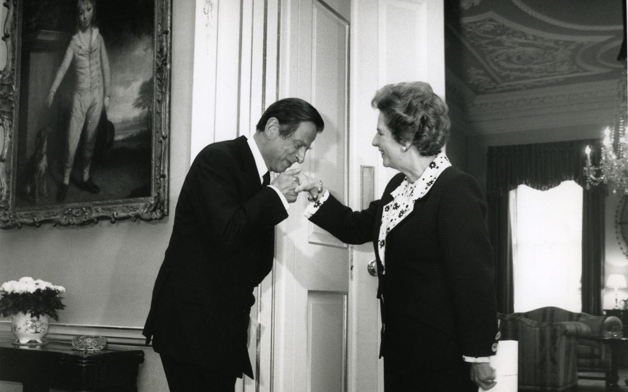 Baron Hermann von Richthofen meets Margaret Thatcher at Downing Street - James Fraser