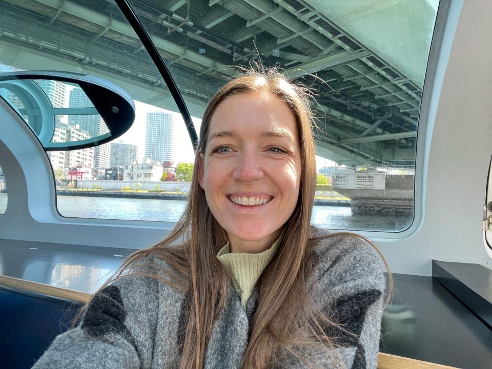 Insider's author on the Tokyo water bus.