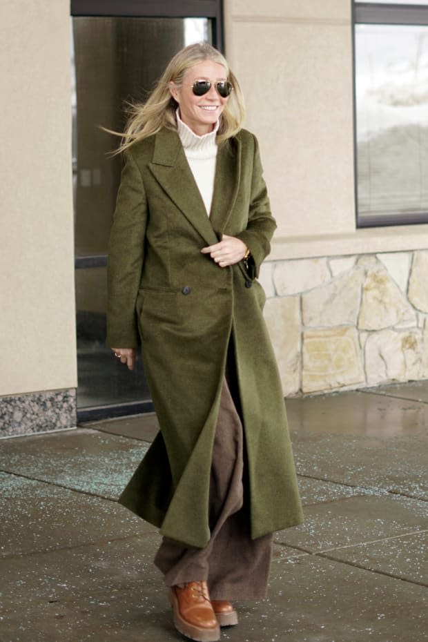 Paltrow outside the courthouse on day one.<p>Photo: MEGA/GC Images</p>