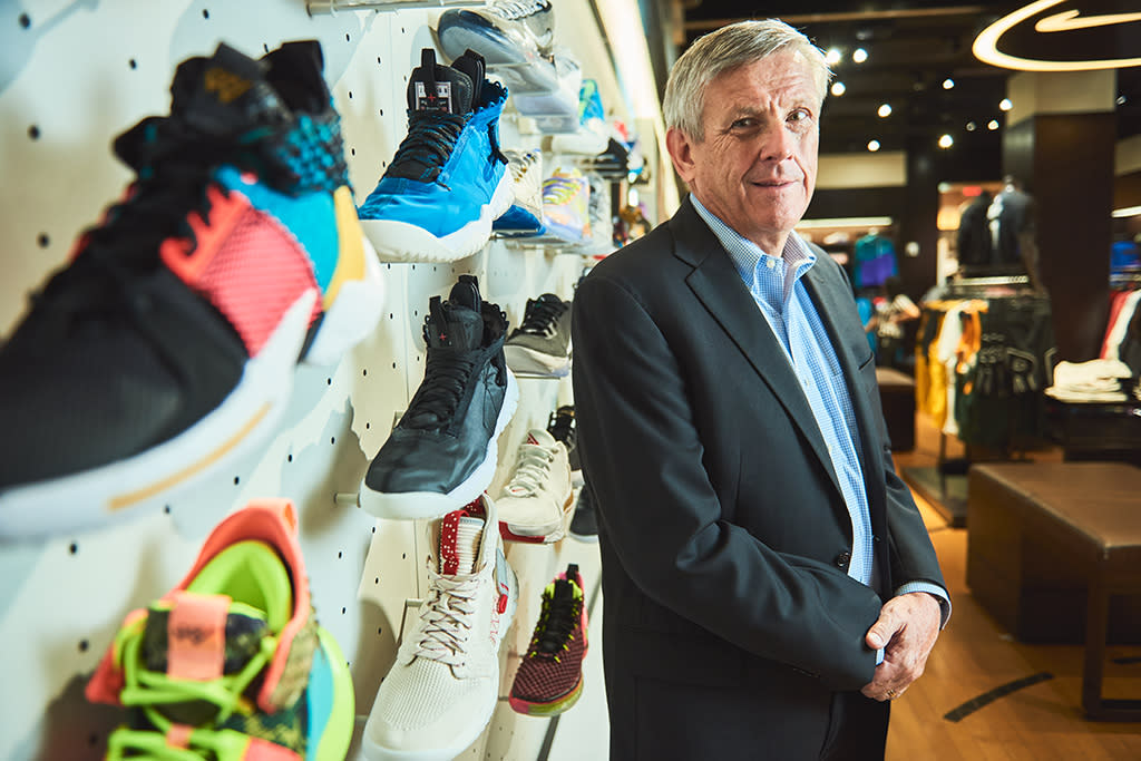 Foot Locker president, chairman and CEO Dick Johnson, shot exclusively for FN. - Credit: Joshua Scott