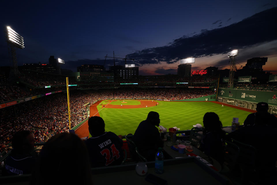 The Red Sox host the Phillies at Fenway Park in tonight's national MLB broadcast.  (Maddie Meyer/Getty Images)