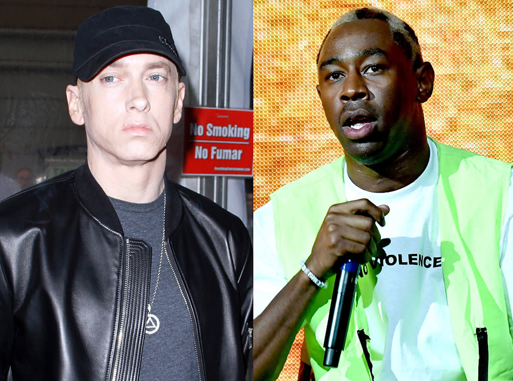 Eminem and Tyler, the Creator. (Getty Images)