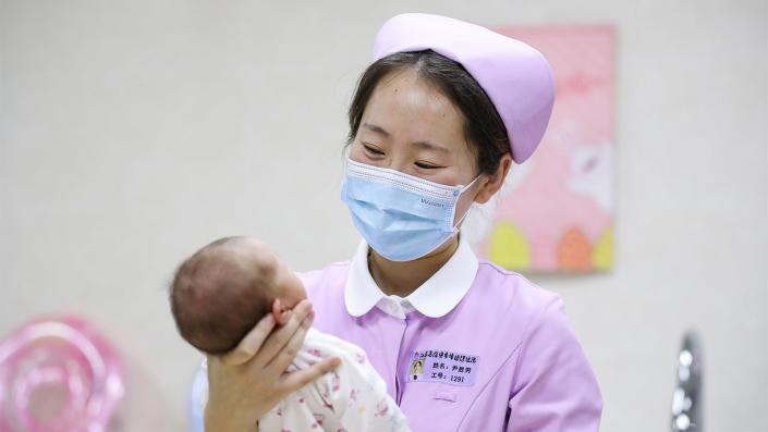 Newborn baby in Jiangsu province, China