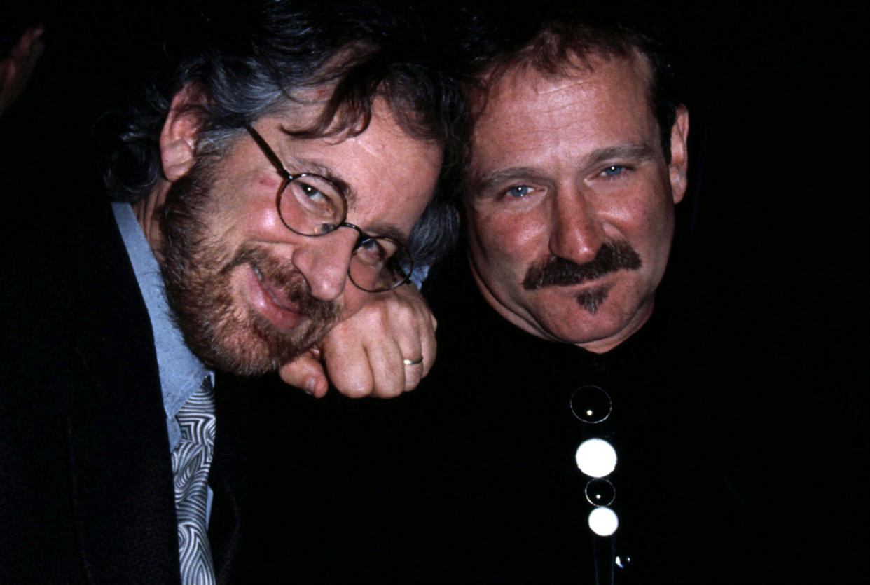 Steven Spielberg and Robin Williams (Credit: Rex Features)