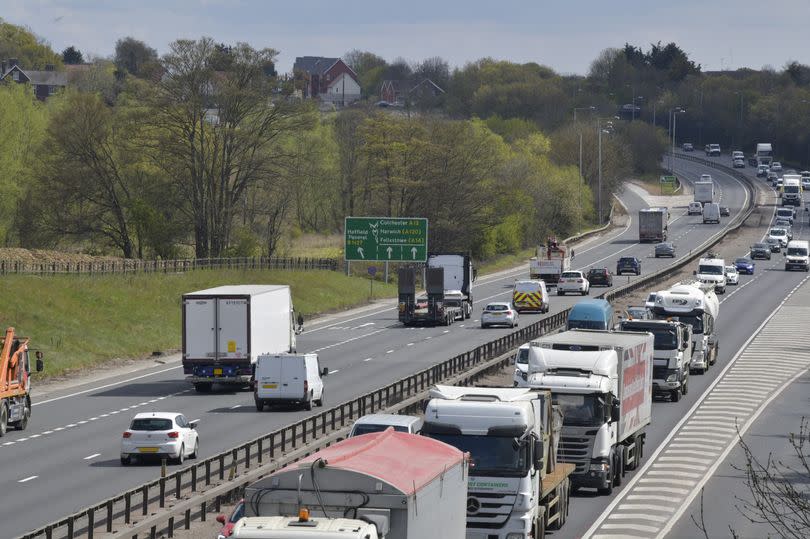 The work is planned for the A12 between Marks Tey and Stanway. File image