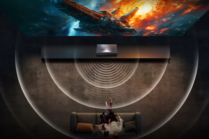 The Hisense PX3-Pro Laser Cinema's new Harman Kardon sound system.