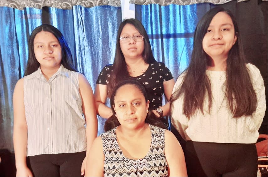 Petronila Paxtor, seated, with daughters, from left, Jackelin, Brenda and Ana. (Courtesy of Petronila Paxtor)