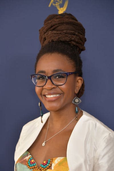 <span class="caption">Nigerian-American writer Nnedi Okorafor.</span> <span class="attribution"><a class="link " href="https://www.gettyimages.com/detail/news-photo/nnedi-okorafor-attends-the-70th-emmy-awards-at-microsoft-news-photo/1035243148?phrase=Nnedi%20Okorafor&adppopup=true" rel="nofollow noopener" target="_blank" data-ylk="slk:Neilson Barnard/Getty Images">Neilson Barnard/Getty Images</a></span>