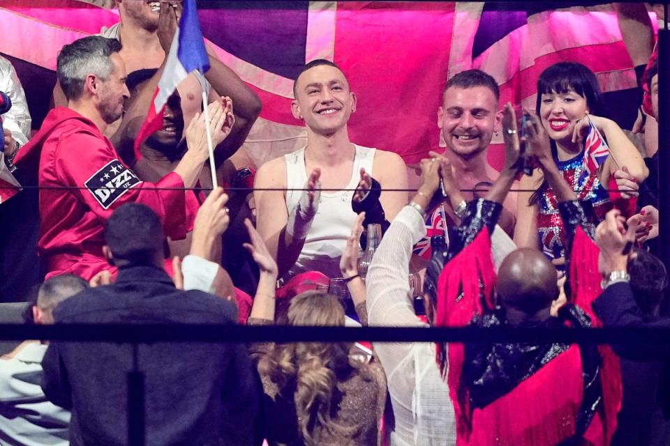 Olly Alexander received zero points in the public vote during the Grand Final of the 2024 Eurovision Song Contest in Malmo (AP)