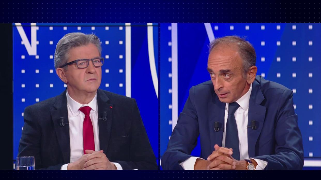 Jean-Luc Mélenchon et Éric Zemmour, sur BFMTV jeudi 23 septembre 2021 - BFMTV