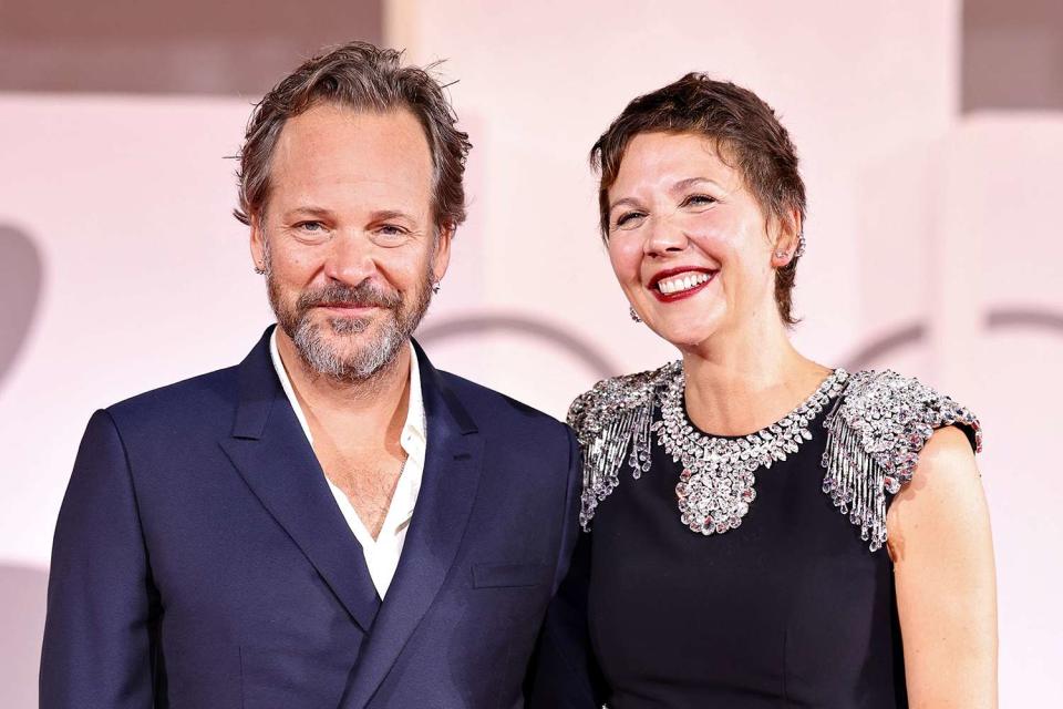 <p>Franco Origlia/Getty</p> Peter Sarsgaard and Maggie Gyllenhaal at the Venice Film Festival in September