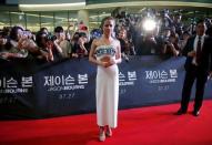 Actress Alicia Vikander poses for photographs on the red carpet event promoting her new film "Jason Bourne" in Seoul, South Korea July 8, 2016. REUTERS/Kim Hong-Ji