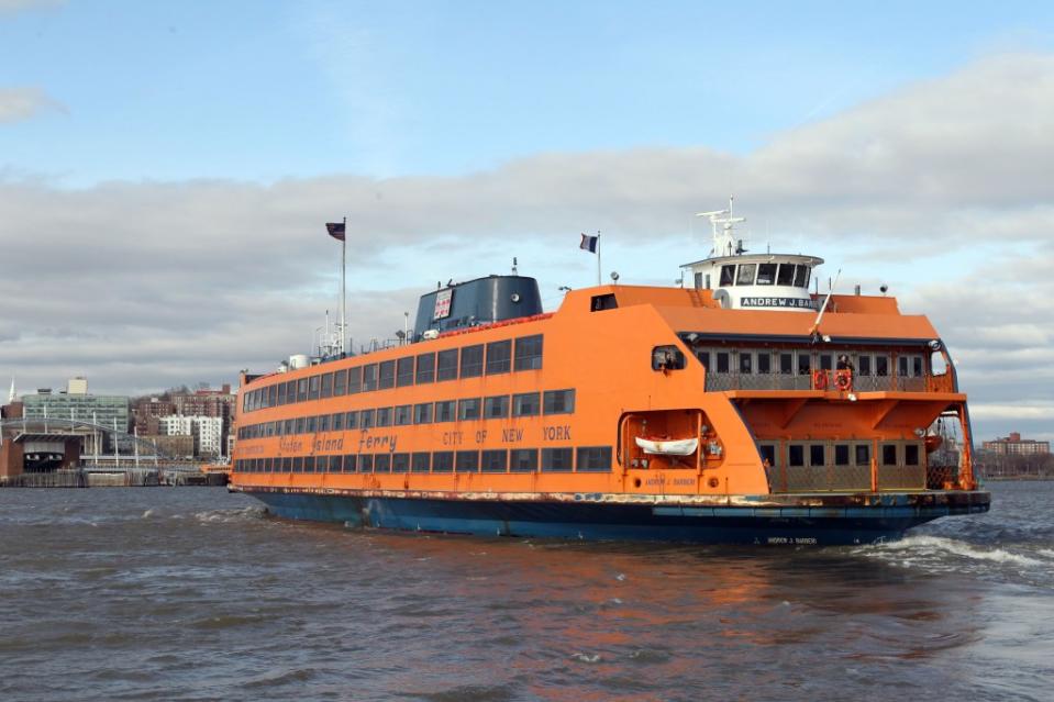 A decommissioned Staten Island ferry, that had a deadly crash in 2003, is up for auction and the city wants comedians Pete Davidson and Colin Jost to take notice. Chad Rachman/New York Post