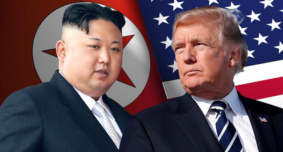 Kim Jong Un and President Trump. (Photo illustration: Yahoo News; photos: AP)