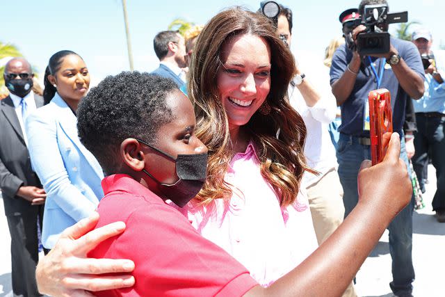 Chris Jackson/Getty Kate Middleton poses for a selfie in 2022