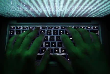 A man types on a computer keyboard in Warsaw in this February 28, 2013 illustration file picture. REUTERS/Kacper Pempel/Files