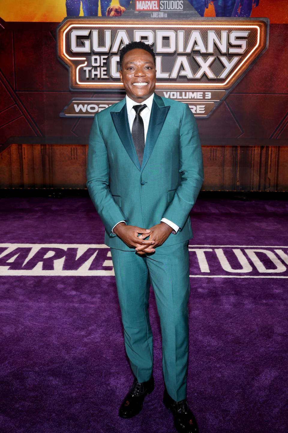 Chukwudi Iwuji attends the Guardians of the Galaxy Vol. 3 World Premiere at the Dolby Theatre in Hollywood, California on April 27, 2023.