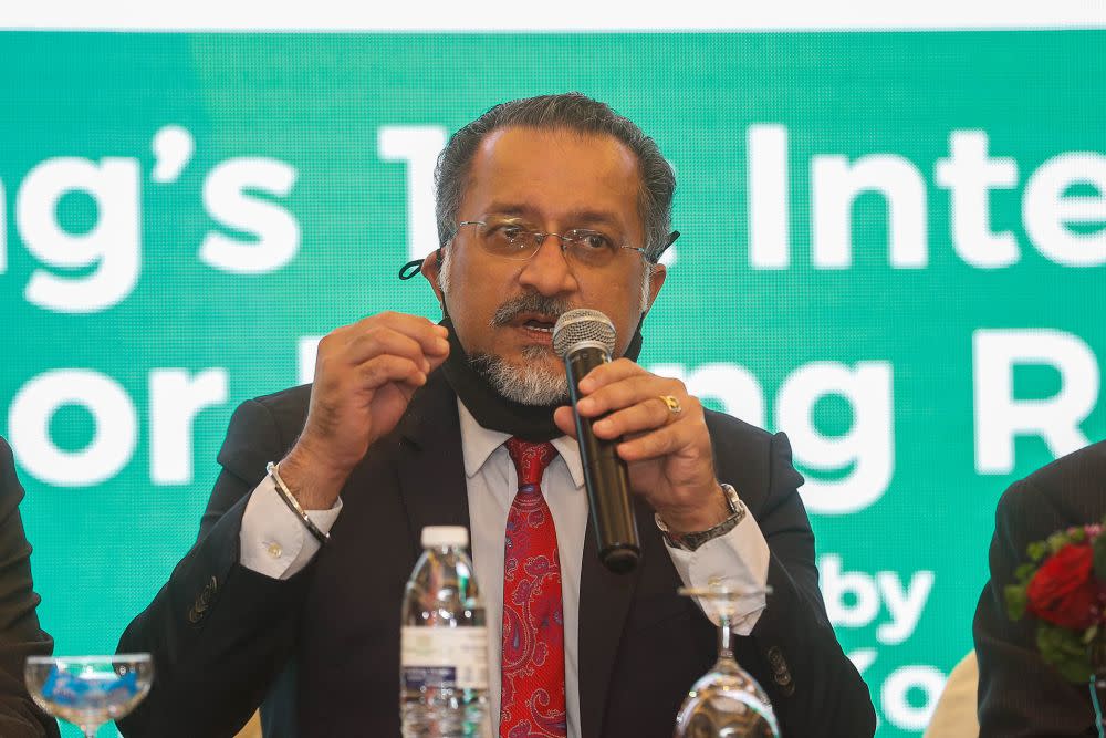 Penang state exco Jagdeep Singh Deo speaks to the press during a media conference at the Evergreen Laurel Hotel in George Town September 22, 2020. — Picture by Sayuti Zainudin