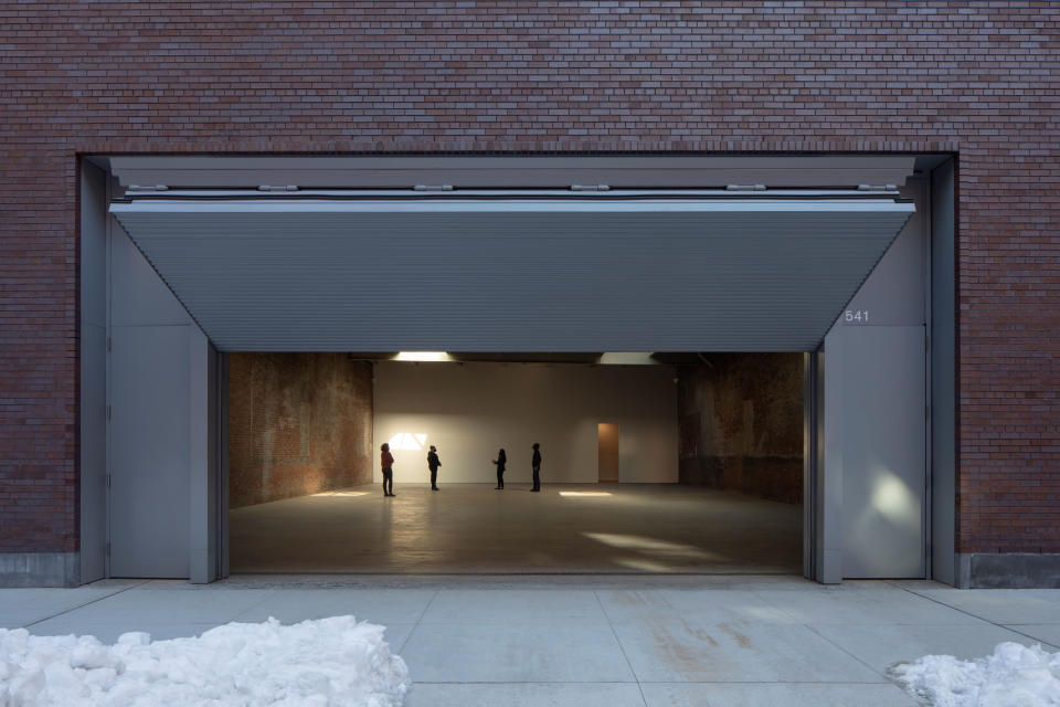 At the newly renovated Dia Chelsea, a gallery’s metal gate nods to the industrial building’s original garage door.