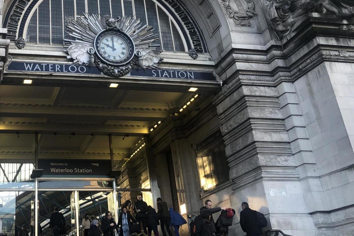 Destination disruption: London Waterloo, the busiest station in Britain, where only around half the normal trains are running: Simon Calder